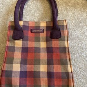 Longaberger plaid lunch bag.